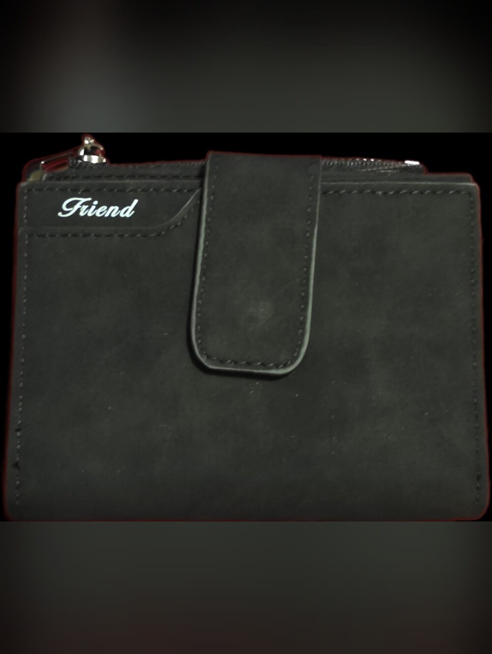 Black Snap-Front Wallet